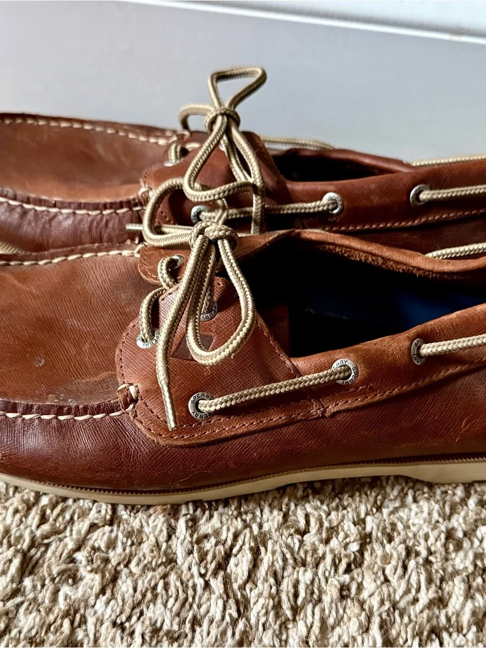 Sperry Brown Leather Moccasin-Style Men’s Boat Shoes